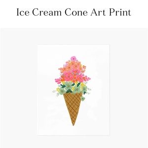 *NEW AND IN PACKAGING* - Rifle Paper Co. - 8x10 Ice Cream Cone Art Print